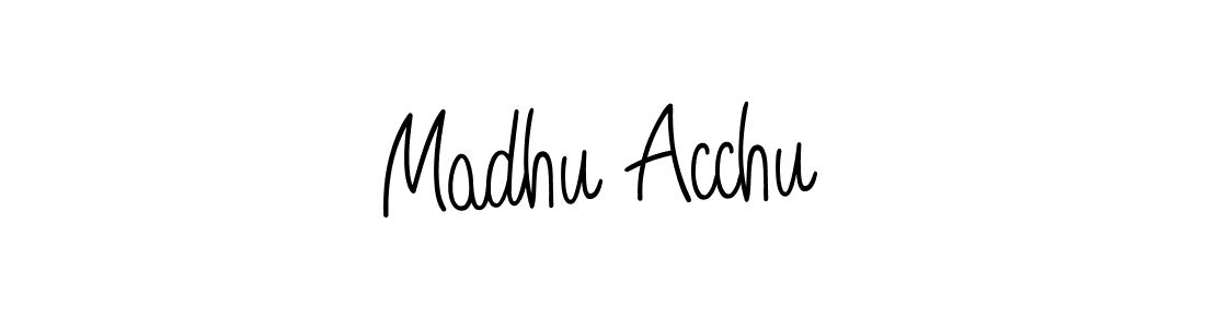 It looks lik you need a new signature style for name Madhu Acchu. Design unique handwritten (Angelique-Rose-font-FFP) signature with our free signature maker in just a few clicks. Madhu Acchu signature style 5 images and pictures png