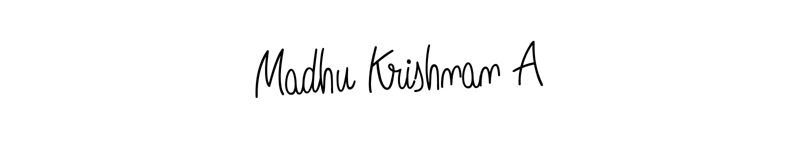 How to Draw Madhu Krishnan A signature style? Angelique-Rose-font-FFP is a latest design signature styles for name Madhu Krishnan A. Madhu Krishnan A signature style 5 images and pictures png