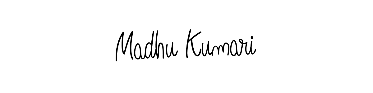 Use a signature maker to create a handwritten signature online. With this signature software, you can design (Angelique-Rose-font-FFP) your own signature for name Madhu Kumari. Madhu Kumari signature style 5 images and pictures png
