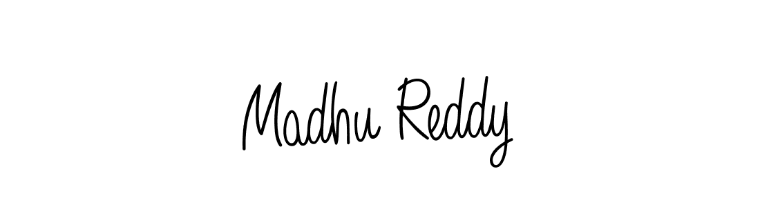 Make a beautiful signature design for name Madhu Reddy. With this signature (Angelique-Rose-font-FFP) style, you can create a handwritten signature for free. Madhu Reddy signature style 5 images and pictures png