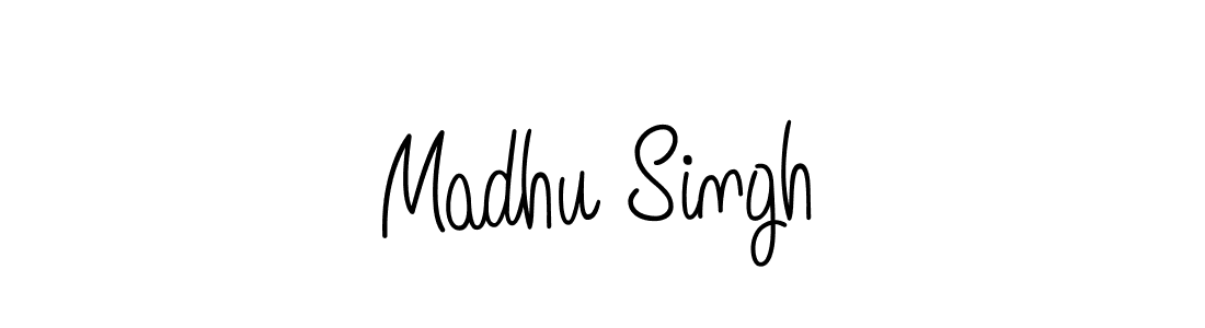 How to make Madhu Singh name signature. Use Angelique-Rose-font-FFP style for creating short signs online. This is the latest handwritten sign. Madhu Singh signature style 5 images and pictures png