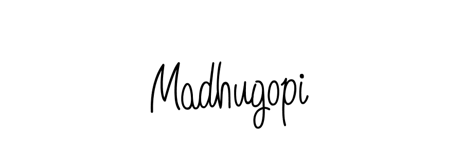 The best way (Angelique-Rose-font-FFP) to make a short signature is to pick only two or three words in your name. The name Madhugopi include a total of six letters. For converting this name. Madhugopi signature style 5 images and pictures png