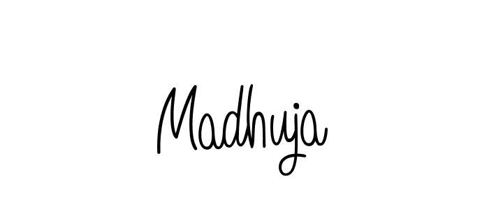 if you are searching for the best signature style for your name Madhuja. so please give up your signature search. here we have designed multiple signature styles  using Angelique-Rose-font-FFP. Madhuja signature style 5 images and pictures png