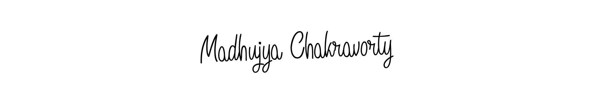 Make a short Madhujya Chakravorty signature style. Manage your documents anywhere anytime using Angelique-Rose-font-FFP. Create and add eSignatures, submit forms, share and send files easily. Madhujya Chakravorty signature style 5 images and pictures png