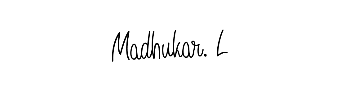 How to make Madhukar. L name signature. Use Angelique-Rose-font-FFP style for creating short signs online. This is the latest handwritten sign. Madhukar. L signature style 5 images and pictures png