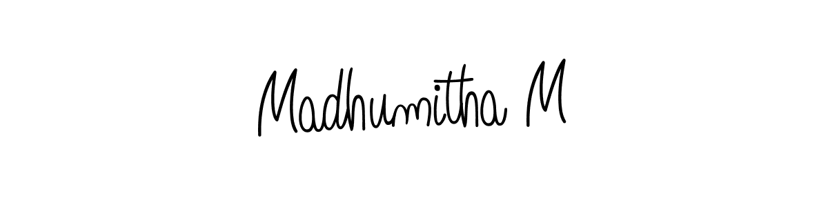 Also You can easily find your signature by using the search form. We will create Madhumitha M name handwritten signature images for you free of cost using Angelique-Rose-font-FFP sign style. Madhumitha M signature style 5 images and pictures png