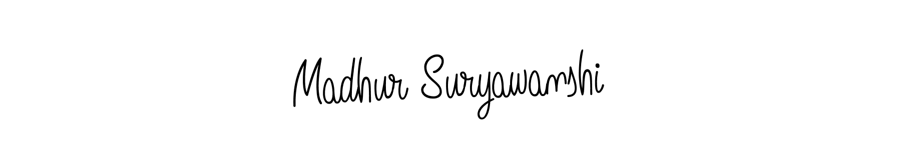 Design your own signature with our free online signature maker. With this signature software, you can create a handwritten (Angelique-Rose-font-FFP) signature for name Madhur Suryawanshi. Madhur Suryawanshi signature style 5 images and pictures png