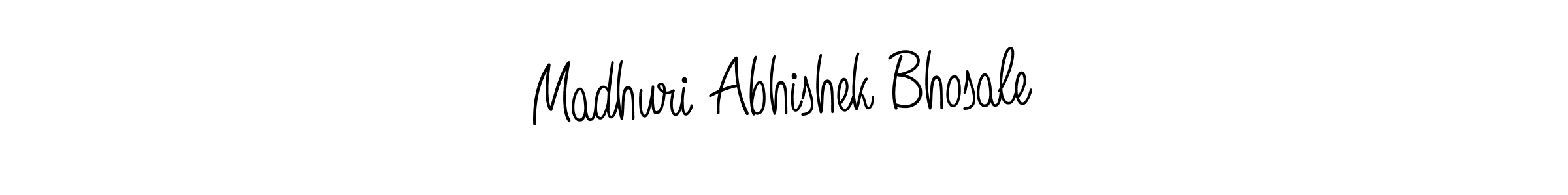 You can use this online signature creator to create a handwritten signature for the name Madhuri Abhishek Bhosale. This is the best online autograph maker. Madhuri Abhishek Bhosale signature style 5 images and pictures png