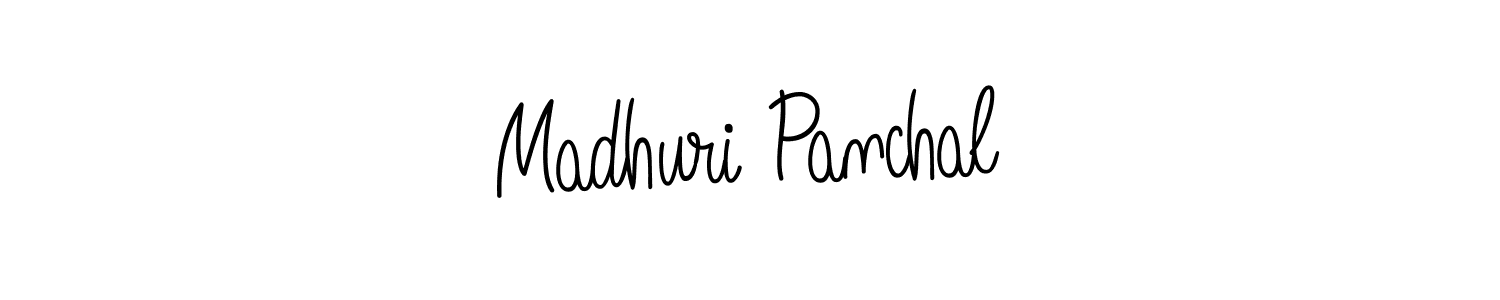 Use a signature maker to create a handwritten signature online. With this signature software, you can design (Angelique-Rose-font-FFP) your own signature for name Madhuri Panchal. Madhuri Panchal signature style 5 images and pictures png