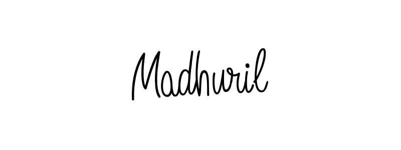 Make a beautiful signature design for name Madhuril. With this signature (Angelique-Rose-font-FFP) style, you can create a handwritten signature for free. Madhuril signature style 5 images and pictures png
