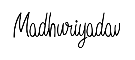 A dynamic signature style for Madhuriyadav using Angelique-Rose-font-FFP script. Designed to look authentic, handwritten, and professional. Madhuriyadav signature style 5 images and pictures png