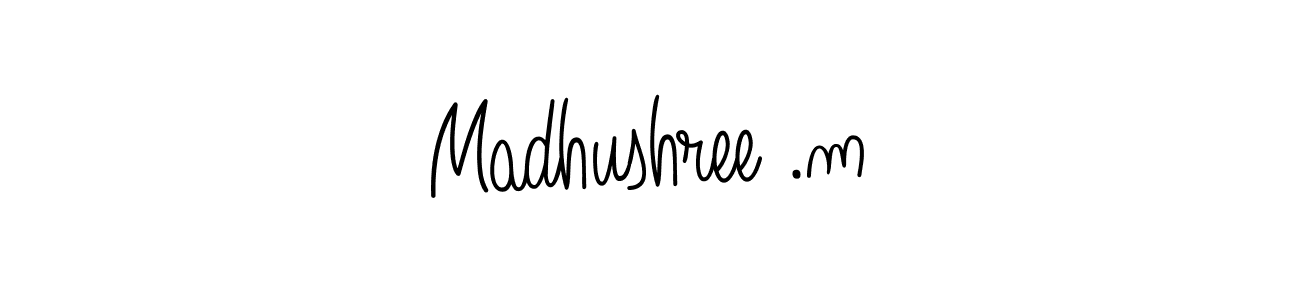 Also we have Madhushree .m name is the best signature style. Create professional handwritten signature collection using Angelique-Rose-font-FFP autograph style. Madhushree .m signature style 5 images and pictures png