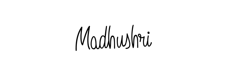 Design your own signature with our free online signature maker. With this signature software, you can create a handwritten (Angelique-Rose-font-FFP) signature for name Madhushri. Madhushri signature style 5 images and pictures png