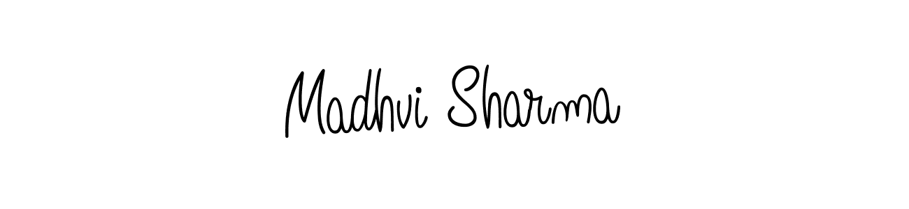 How to make Madhvi Sharma name signature. Use Angelique-Rose-font-FFP style for creating short signs online. This is the latest handwritten sign. Madhvi Sharma signature style 5 images and pictures png