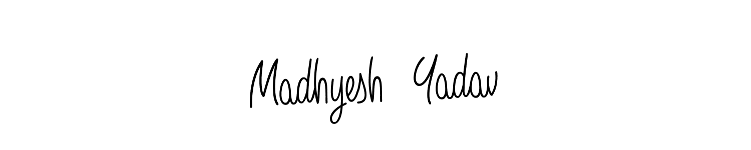 How to Draw Madhyesh  Yadav signature style? Angelique-Rose-font-FFP is a latest design signature styles for name Madhyesh  Yadav. Madhyesh  Yadav signature style 5 images and pictures png