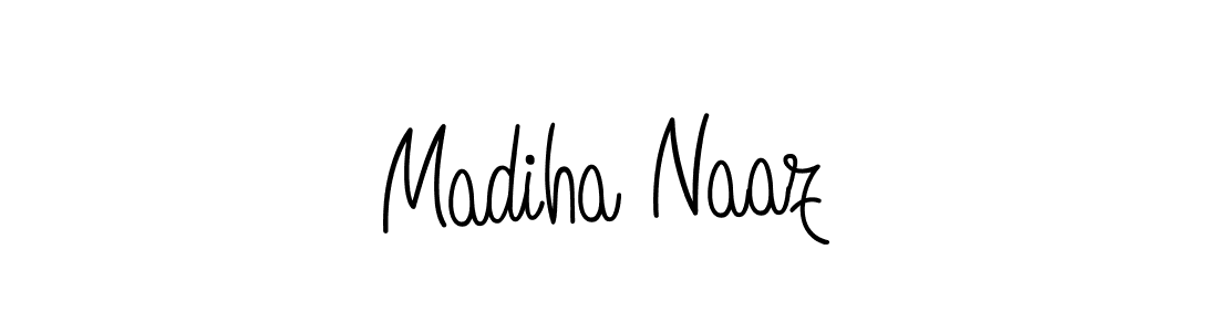 Design your own signature with our free online signature maker. With this signature software, you can create a handwritten (Angelique-Rose-font-FFP) signature for name Madiha Naaz. Madiha Naaz signature style 5 images and pictures png