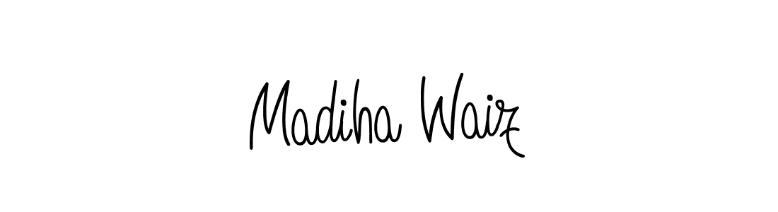 Create a beautiful signature design for name Madiha Waiz. With this signature (Angelique-Rose-font-FFP) fonts, you can make a handwritten signature for free. Madiha Waiz signature style 5 images and pictures png