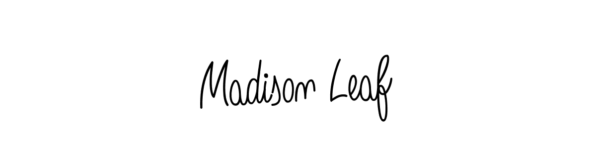 Madison Leaf stylish signature style. Best Handwritten Sign (Angelique-Rose-font-FFP) for my name. Handwritten Signature Collection Ideas for my name Madison Leaf. Madison Leaf signature style 5 images and pictures png