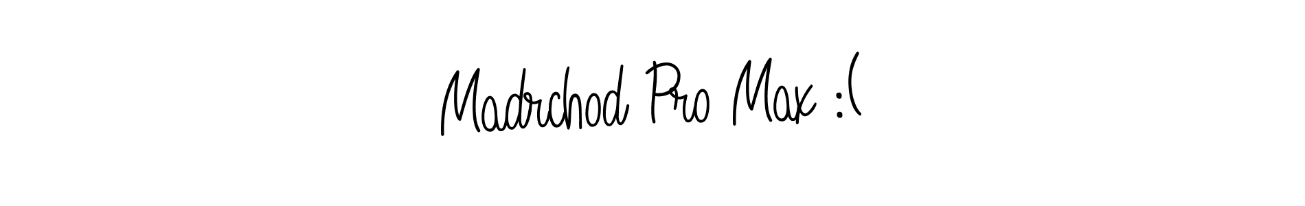 Also You can easily find your signature by using the search form. We will create Madrchod Pro Max :( name handwritten signature images for you free of cost using Angelique-Rose-font-FFP sign style. Madrchod Pro Max :( signature style 5 images and pictures png