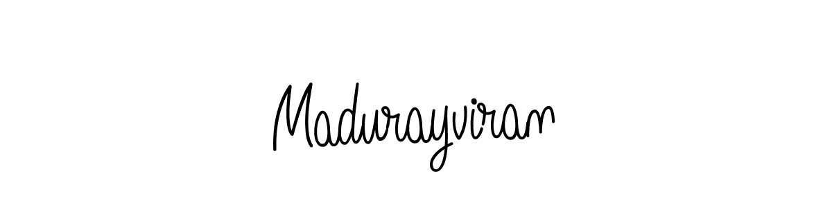 Design your own signature with our free online signature maker. With this signature software, you can create a handwritten (Angelique-Rose-font-FFP) signature for name Madurayviran. Madurayviran signature style 5 images and pictures png