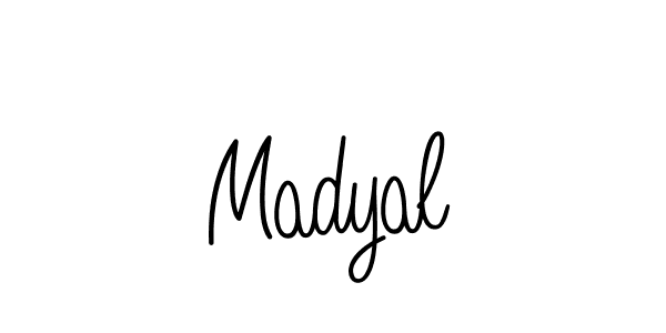 Design your own signature with our free online signature maker. With this signature software, you can create a handwritten (Angelique-Rose-font-FFP) signature for name Madyal. Madyal signature style 5 images and pictures png