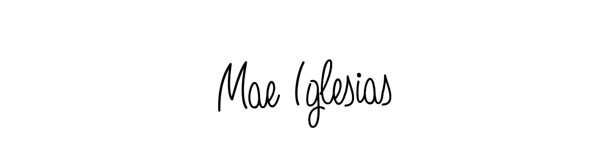 How to make Mae Iglesias name signature. Use Angelique-Rose-font-FFP style for creating short signs online. This is the latest handwritten sign. Mae Iglesias signature style 5 images and pictures png