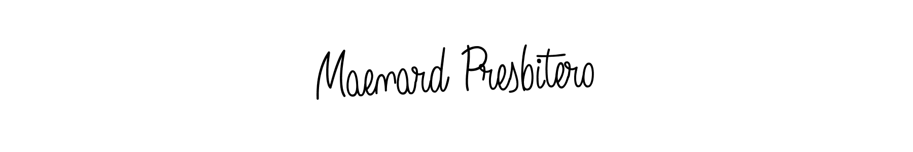 You should practise on your own different ways (Angelique-Rose-font-FFP) to write your name (Maenard Presbitero) in signature. don't let someone else do it for you. Maenard Presbitero signature style 5 images and pictures png
