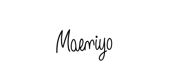 if you are searching for the best signature style for your name Maeniyo. so please give up your signature search. here we have designed multiple signature styles  using Angelique-Rose-font-FFP. Maeniyo signature style 5 images and pictures png