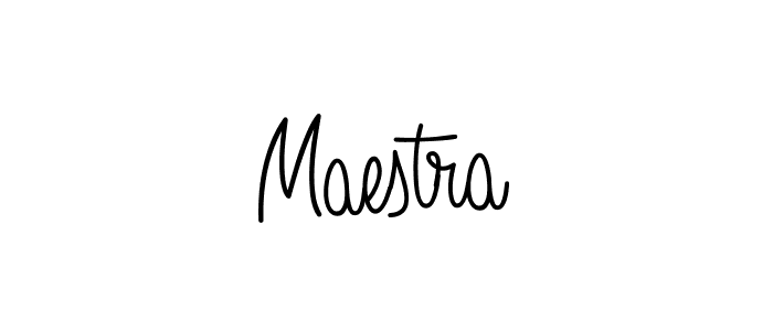 Design your own signature with our free online signature maker. With this signature software, you can create a handwritten (Angelique-Rose-font-FFP) signature for name Maestra. Maestra signature style 5 images and pictures png