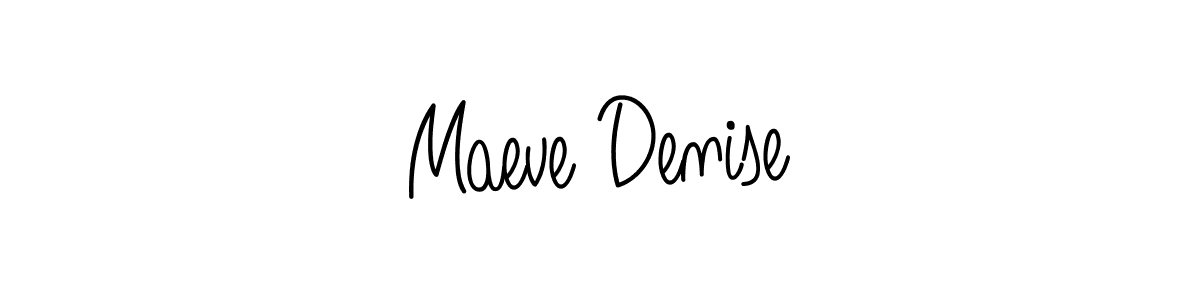 How to make Maeve Denise name signature. Use Angelique-Rose-font-FFP style for creating short signs online. This is the latest handwritten sign. Maeve Denise signature style 5 images and pictures png
