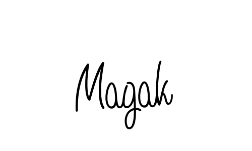 You should practise on your own different ways (Angelique-Rose-font-FFP) to write your name (Magak) in signature. don't let someone else do it for you. Magak signature style 5 images and pictures png