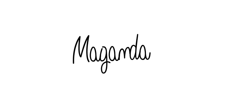The best way (Angelique-Rose-font-FFP) to make a short signature is to pick only two or three words in your name. The name Maganda  include a total of six letters. For converting this name. Maganda  signature style 5 images and pictures png