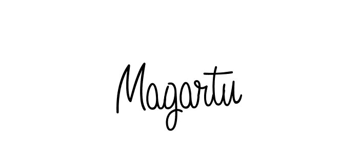 Magartu stylish signature style. Best Handwritten Sign (Angelique-Rose-font-FFP) for my name. Handwritten Signature Collection Ideas for my name Magartu. Magartu signature style 5 images and pictures png