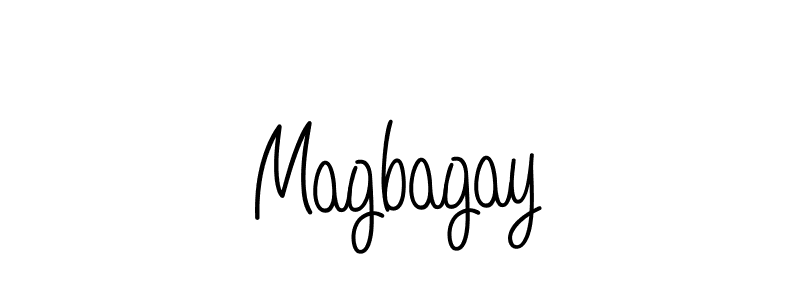 You should practise on your own different ways (Angelique-Rose-font-FFP) to write your name (Magbagay) in signature. don't let someone else do it for you. Magbagay signature style 5 images and pictures png