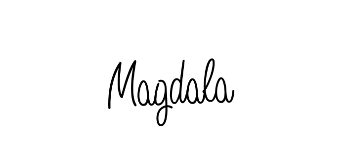 Create a beautiful signature design for name Magdala. With this signature (Angelique-Rose-font-FFP) fonts, you can make a handwritten signature for free. Magdala signature style 5 images and pictures png