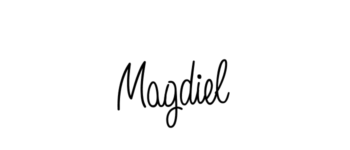 The best way (Angelique-Rose-font-FFP) to make a short signature is to pick only two or three words in your name. The name Magdiel include a total of six letters. For converting this name. Magdiel signature style 5 images and pictures png