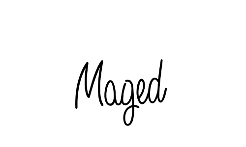 How to make Maged name signature. Use Angelique-Rose-font-FFP style for creating short signs online. This is the latest handwritten sign. Maged signature style 5 images and pictures png