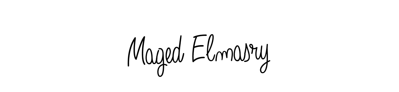 How to make Maged Elmasry name signature. Use Angelique-Rose-font-FFP style for creating short signs online. This is the latest handwritten sign. Maged Elmasry signature style 5 images and pictures png