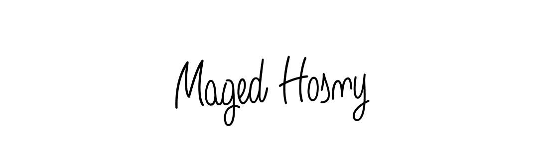 Design your own signature with our free online signature maker. With this signature software, you can create a handwritten (Angelique-Rose-font-FFP) signature for name Maged Hosny. Maged Hosny signature style 5 images and pictures png