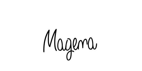 Use a signature maker to create a handwritten signature online. With this signature software, you can design (Angelique-Rose-font-FFP) your own signature for name Magena. Magena signature style 5 images and pictures png