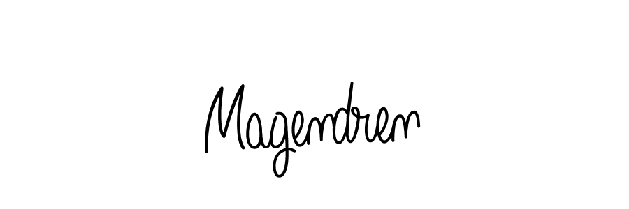 How to make Magendren name signature. Use Angelique-Rose-font-FFP style for creating short signs online. This is the latest handwritten sign. Magendren signature style 5 images and pictures png