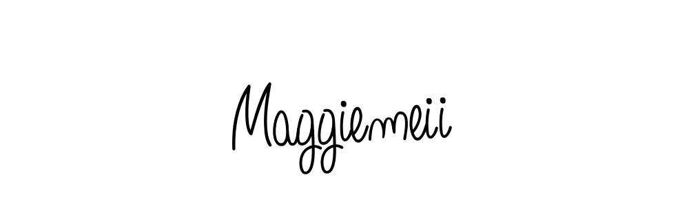 You should practise on your own different ways (Angelique-Rose-font-FFP) to write your name (Maggiemeii) in signature. don't let someone else do it for you. Maggiemeii signature style 5 images and pictures png