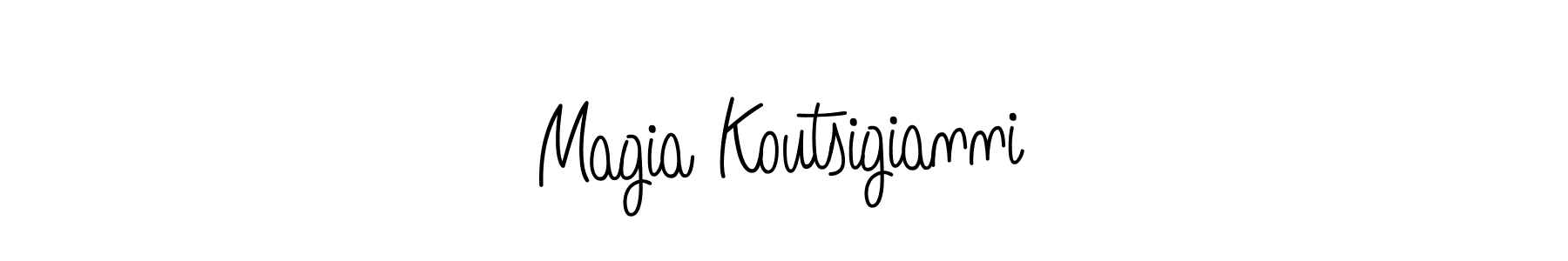 Make a short Magia Koutsigianni signature style. Manage your documents anywhere anytime using Angelique-Rose-font-FFP. Create and add eSignatures, submit forms, share and send files easily. Magia Koutsigianni signature style 5 images and pictures png