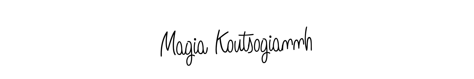 Use a signature maker to create a handwritten signature online. With this signature software, you can design (Angelique-Rose-font-FFP) your own signature for name Magia Koutsogiannh. Magia Koutsogiannh signature style 5 images and pictures png