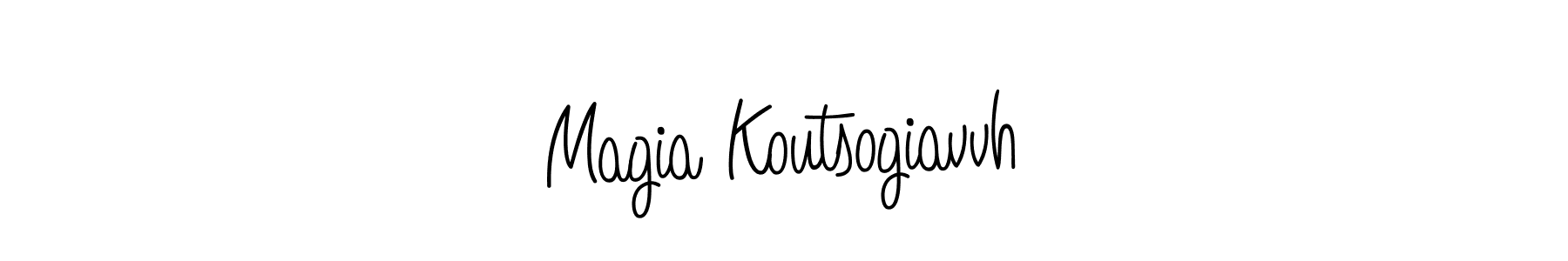 How to make Magia Koutsogiavvh name signature. Use Angelique-Rose-font-FFP style for creating short signs online. This is the latest handwritten sign. Magia Koutsogiavvh signature style 5 images and pictures png