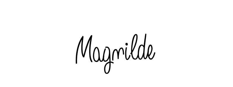 Create a beautiful signature design for name Magnilde. With this signature (Angelique-Rose-font-FFP) fonts, you can make a handwritten signature for free. Magnilde signature style 5 images and pictures png