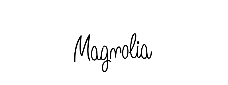 How to make Magnolia name signature. Use Angelique-Rose-font-FFP style for creating short signs online. This is the latest handwritten sign. Magnolia signature style 5 images and pictures png