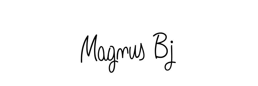 Make a beautiful signature design for name Magnus Bj. With this signature (Angelique-Rose-font-FFP) style, you can create a handwritten signature for free. Magnus Bj signature style 5 images and pictures png
