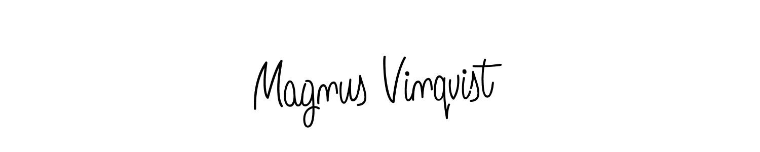 Create a beautiful signature design for name Magnus Vinqvist. With this signature (Angelique-Rose-font-FFP) fonts, you can make a handwritten signature for free. Magnus Vinqvist signature style 5 images and pictures png