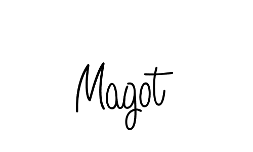 How to make Magot signature? Angelique-Rose-font-FFP is a professional autograph style. Create handwritten signature for Magot name. Magot signature style 5 images and pictures png